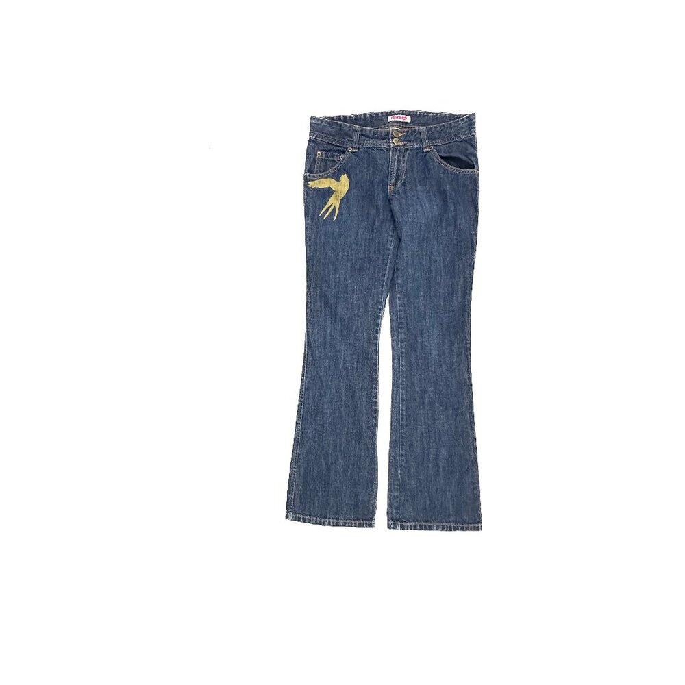 Dear AB Bootcut Dove Detail Women's size 4 Dark Blue Denim Jeans